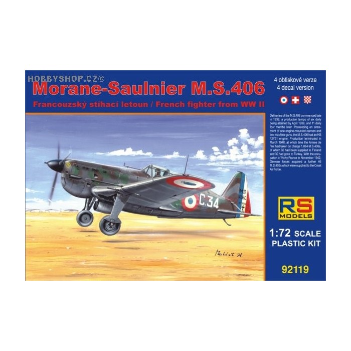 Morane-Saulnier M.S.406 Naval / D-3800 - 1/72 kit