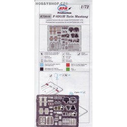 F-82G/H Twin Mustang - 1/72 Painted PE set