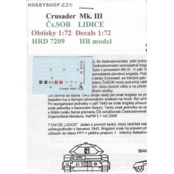 Crusader Mk.III Cs. SOB LIDICE - 1/72 decals