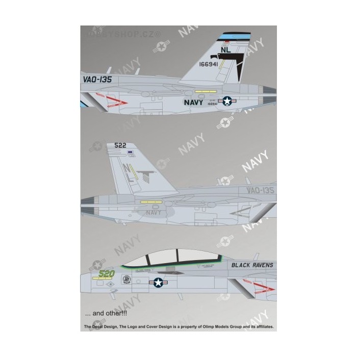 EA-18G Growler VAQ-135 Black Ravens US NAVY - 1/48 decal