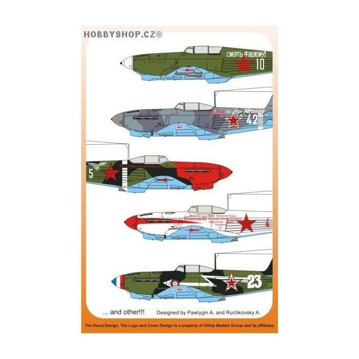 Yak-1 / Yak-1b - 1/72 decals