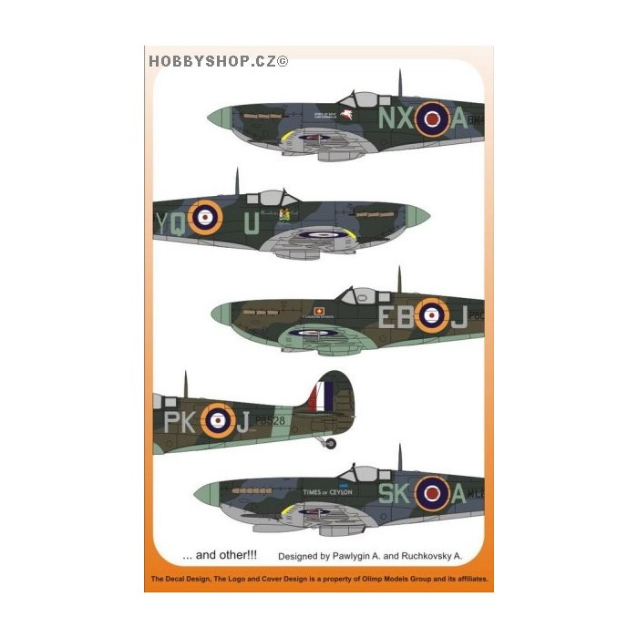 War gift: Presentation Spits Mk.II, V, IX - 1/72 decals