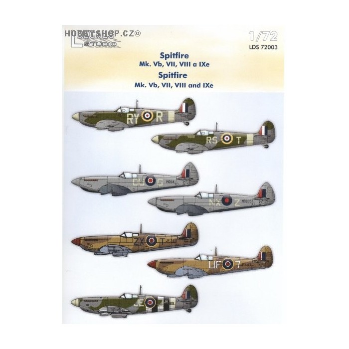 Spitfire Mk.Vb,VII,VIII,IXe - 1/72 decals