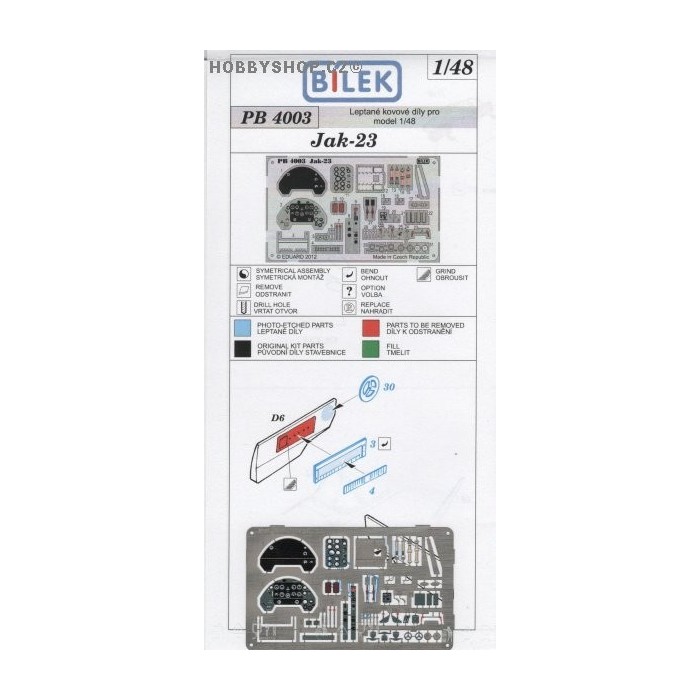 Yak-23 - 1/48 PE set