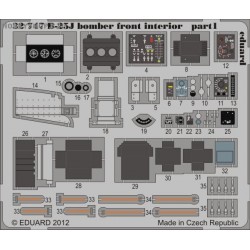B-25J bomber front interior S.A. - 1/32 painted PE set