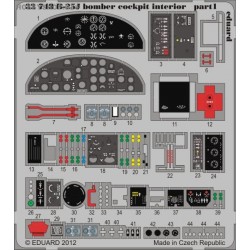 B-25J bomber cockpit interior S.A. - 1/32 painted PE set