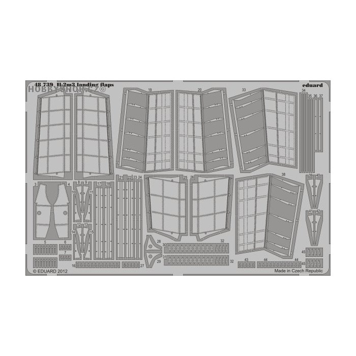 Il-2m3 landing flaps - 1/48 PE set