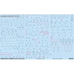 MiG-21 stencils Russian - 1/48 decal set