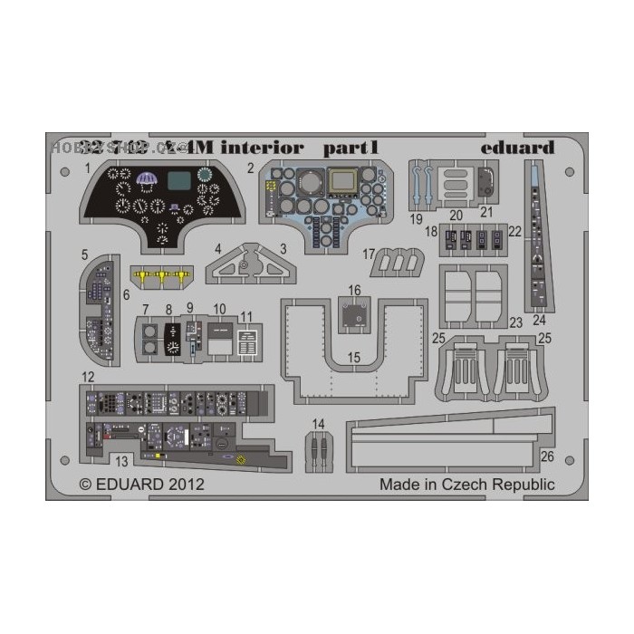 A-4M interior S.A. - 1/32 painted PE set