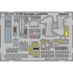 A-4M Escapac seatbelts - 1/32 painted PE set