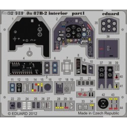 Ju 87B-2 interior S.A. - 1/32 painted PE set