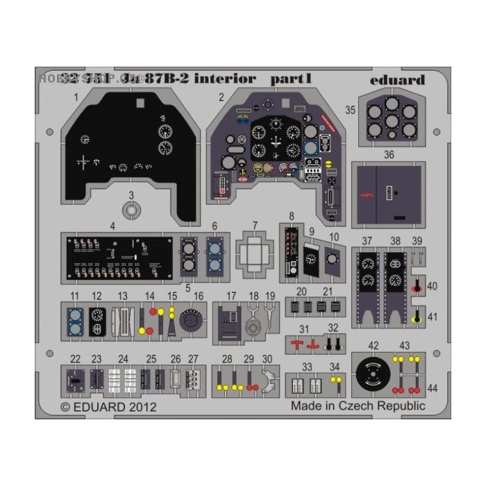 Ju 87B-2 interior S.A. - 1/32 painted PE set