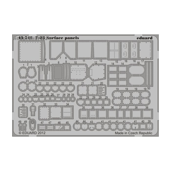 T-28 surface panels S.A. - 1/48 PE set