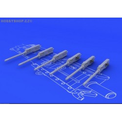 Browning M-2 guns (6pcs)  - 1/48 detail set