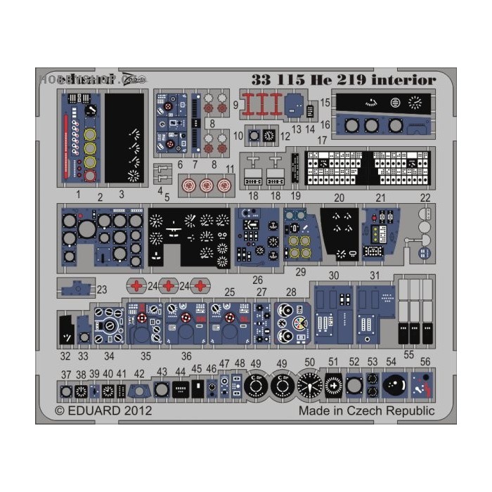 He 219 interior S.A. - 1/32 ZOOM painted PE set