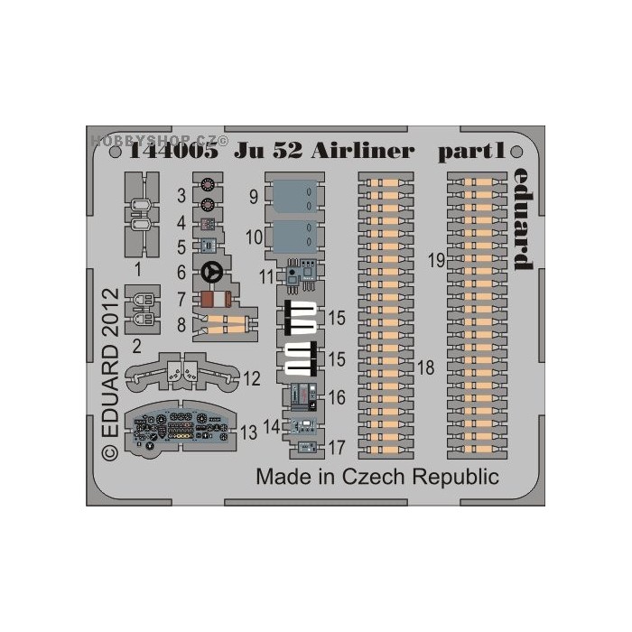 Ju 52 airliner - 1/144 PE set