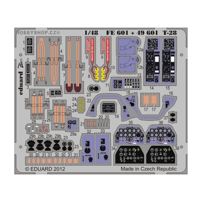 T-28 S.A. - 1/48 painted PE set