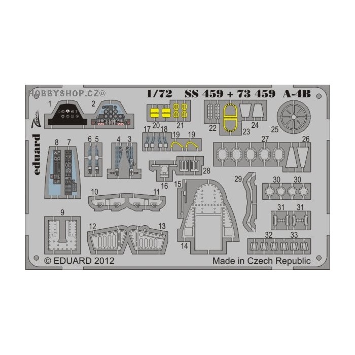 A-4B S.A. - 1/72 painted PE set