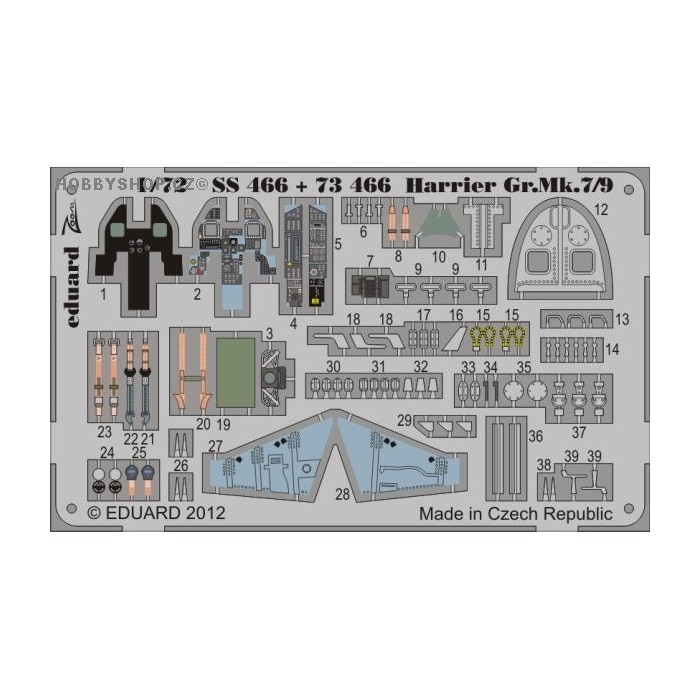 Harrier Gr.Mk.7/9 S.A. - 1/72 painted PE set