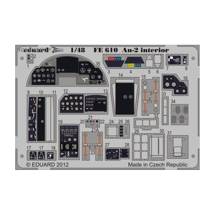 An-2 interior S.A. - 1/48 ZOOM painted PE set