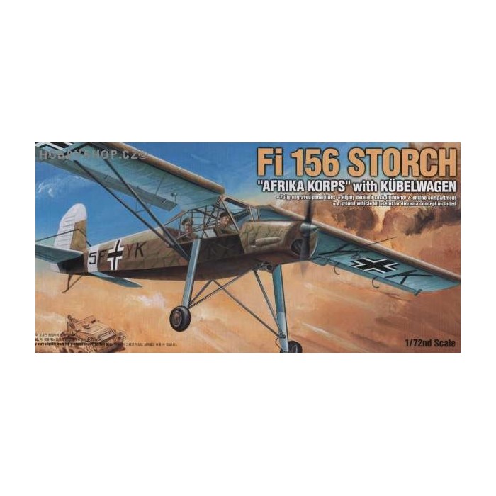 Fi 156 Storch Afrika Korps w/Kubelwagen - 1/72 kit