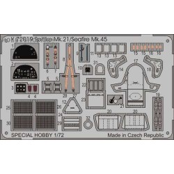 Spitfire Mk.21 / Seafire Mk.45 - 1/72 Painted PE set