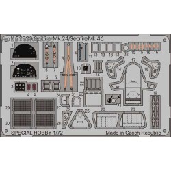 Spitfire Mk.24 / Seafire Mk.46 - 1/72 Painted PE set