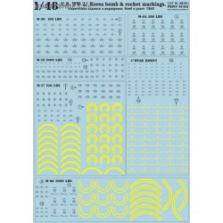 Bomb & rocket markings (US WWII/Korea) - 1/48 decal