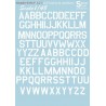 USAF modern stencil letters & numbers (WHITE) - 1/48 decal