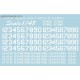 USAF modern stencil letters & numbers (WHITE) - 1/48 decal