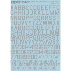USAF modern stencil letters & numbers (WHITE) - 1/32 decal