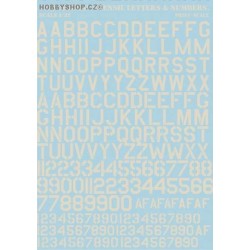 USAF modern stencil letters & numbers (GRAY) - 1/32 decal