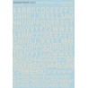 USAF modern stencil letters & numbers (GRAY) - 1/32 decal