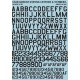 USAF modern stencil letters & numbers (BLACK) - 1/32 decal