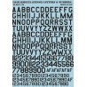 USAF modern stencil letters & numbers (BLACK) - 1/32 decal