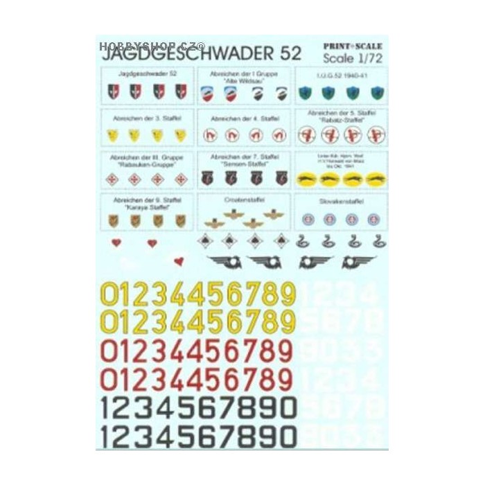 Jagdgeschwader 52 - 1/72 decal