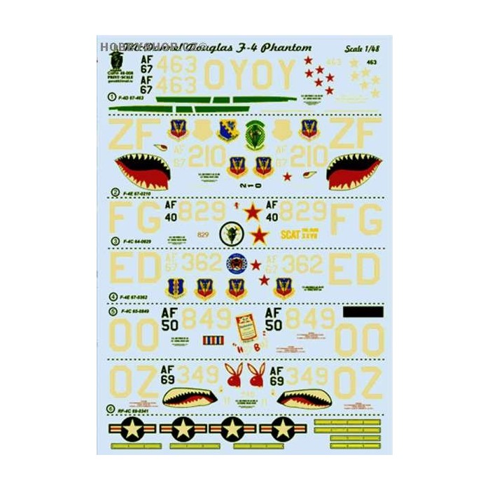 F-4 Phantom 'In Vietnam War' - 1/48 decal