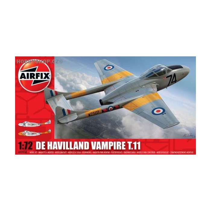 D.H Vampire T.11 - 1/72 kit