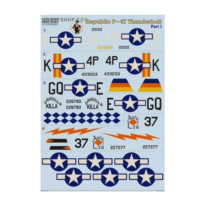 P-47 Thunderbolt Part 1 - 1/72 decal