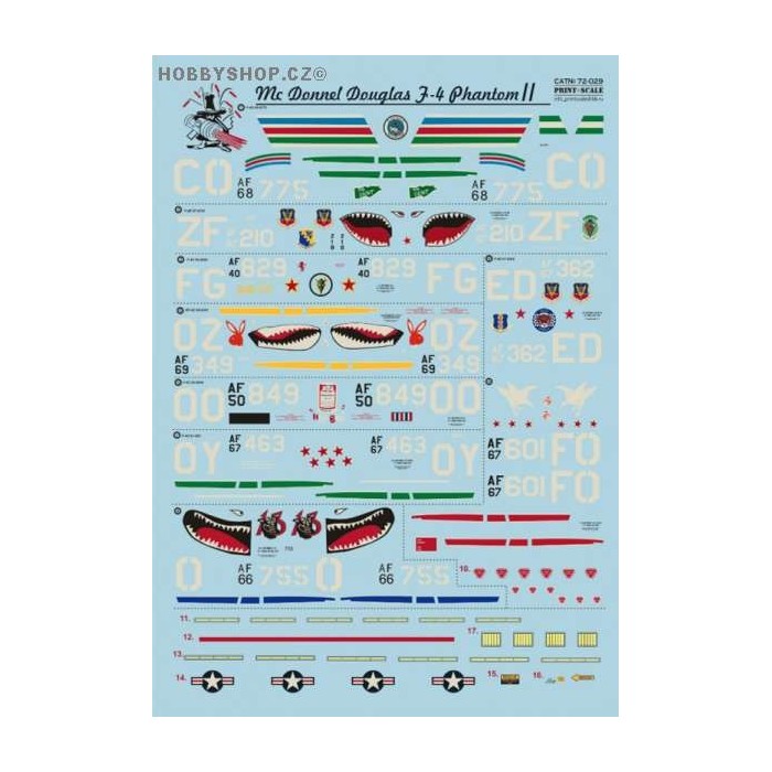 F-4 Phantom II in Vietnam War - 1/72 decal