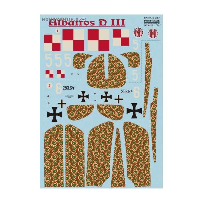 Albatros D.III (Oeffag) - 1/72 decal