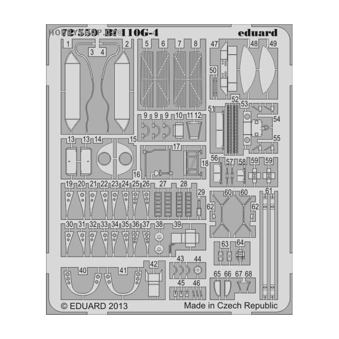 Bf 110G-4 - 1/72 PE set