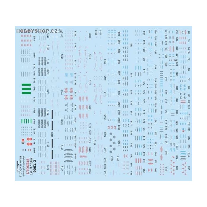 MiG-21SMT stencils - 1/72 decals