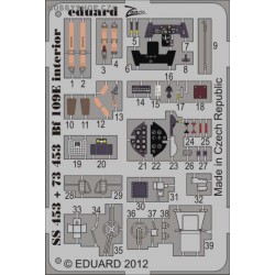 Bf 109E interior S.A. - 1/72 ZOOM painted PE set
