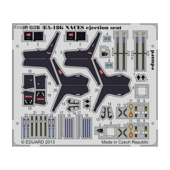 EA-18G NACES ejection seat - 1/48 painted PE set