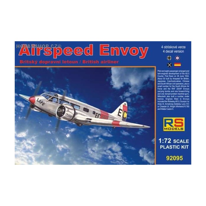 Airspeed Envoy Cheetah engine - 1/72 kit