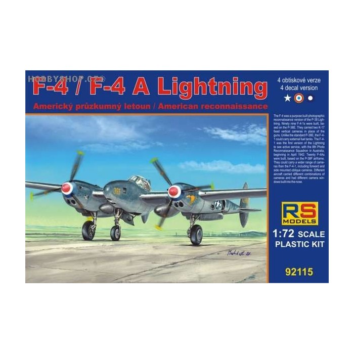 F-4 / F-4A Lightning - 1/72 kit