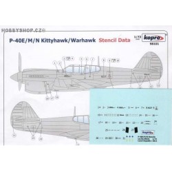 P-40E/M/N Stencil Data - 1/72 decal