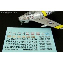 F-86F SABRE 335th FIS - 1/144 decals