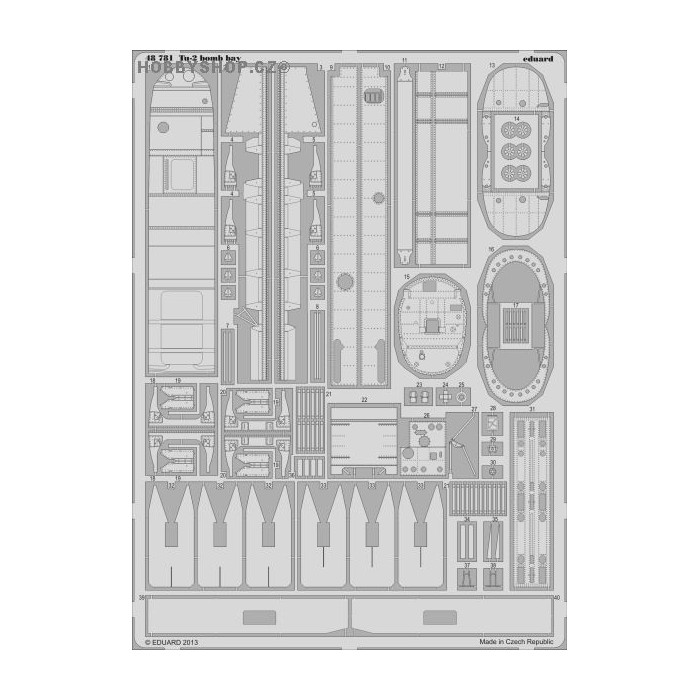 Tu-2 bomb bay - 1/48 PE set